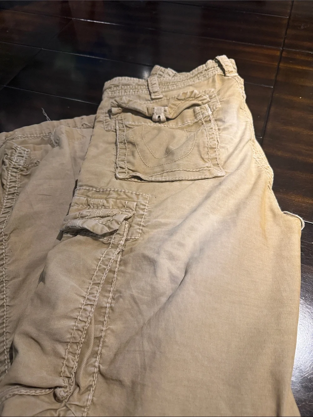 True Religion Men’s Relaxed Jeans Beige/Tan 36 x 32